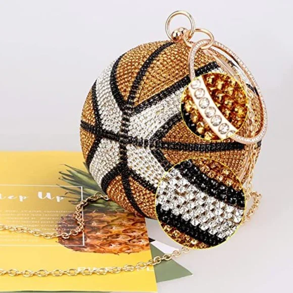 NEW BLING SWAROVSKI CRYSTAL RHINESTONE SOCCER CLUTCH HANDBAG PURSE +… - Picture 14 of 15